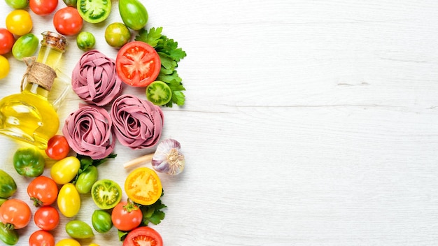 Deska z kolorowymi składnikami